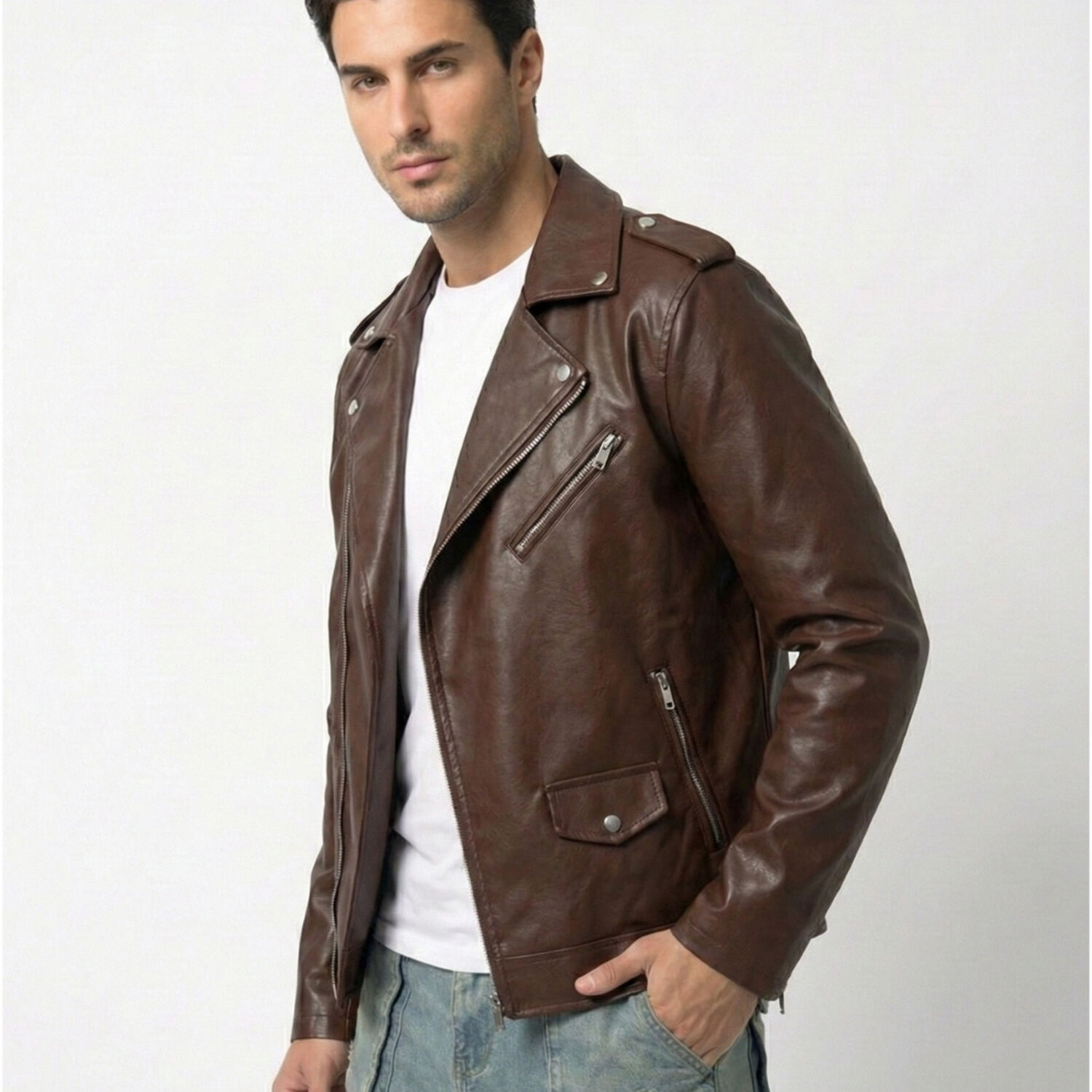 Chaqueta Ecocuero Soft Hombre Milan image number 1.0
