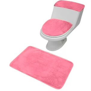 Set De Alfombras De Ba&ntilde;o Rosado