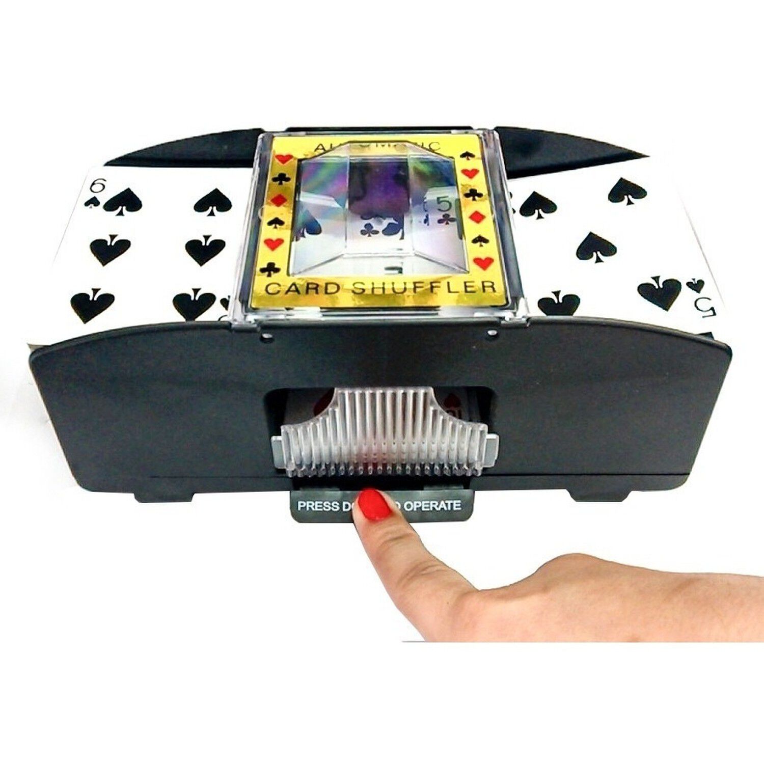 Mezclador De Cartas El&eacute;ctrico Para P&oacute;ker Y Blackjack image number 1.0