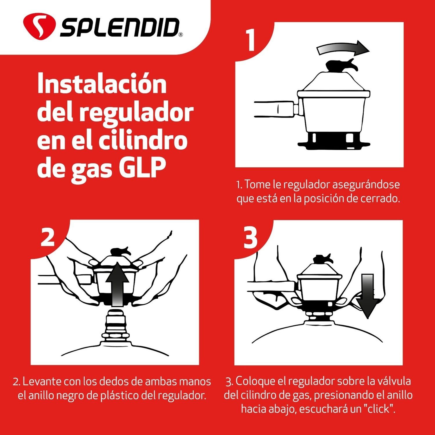 Regulador De Gas Licuado Splendid De 5-11-15kg Certificado image number 2.0