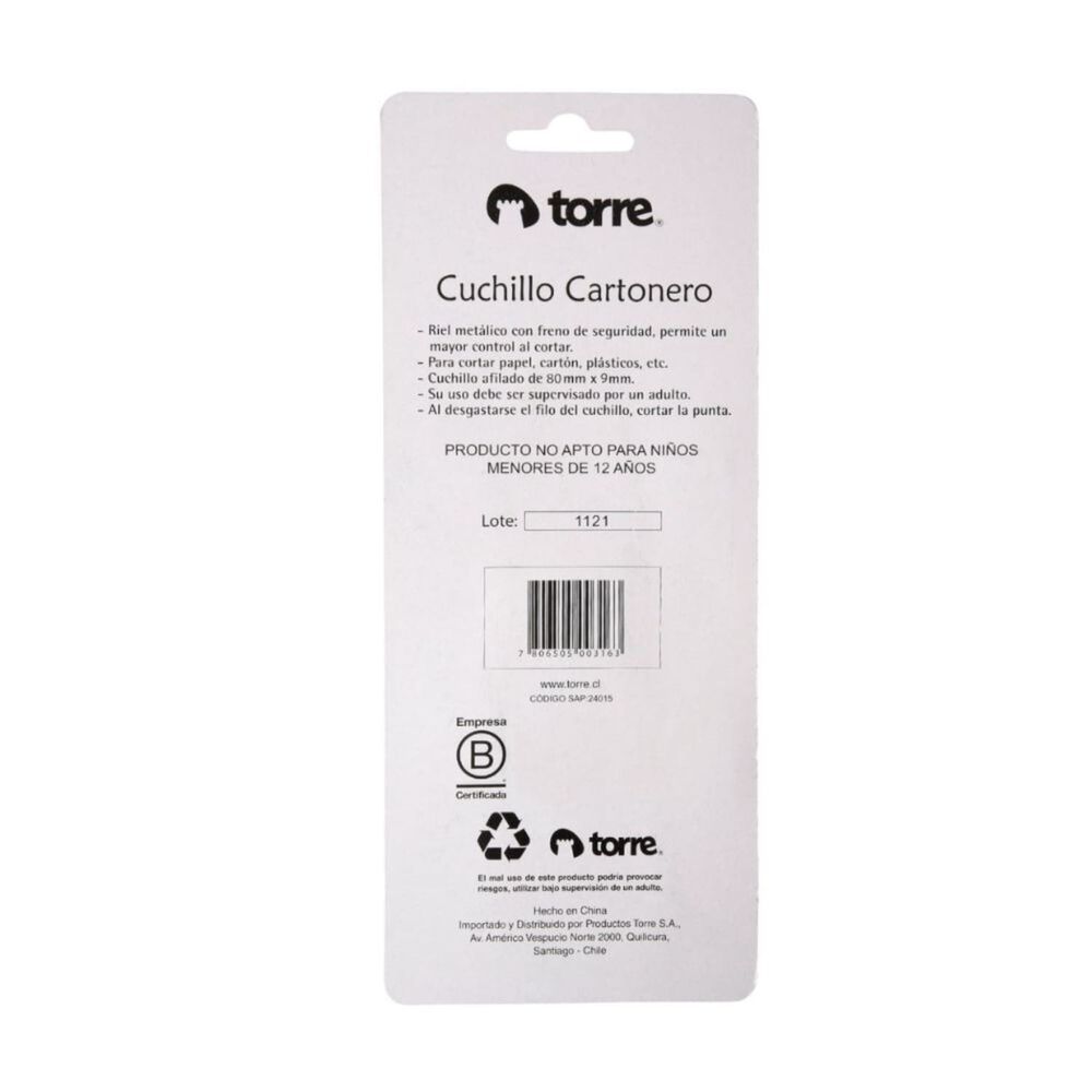 Pack X 4 Cuchillo Cartonero Chico Torre image number 2.0