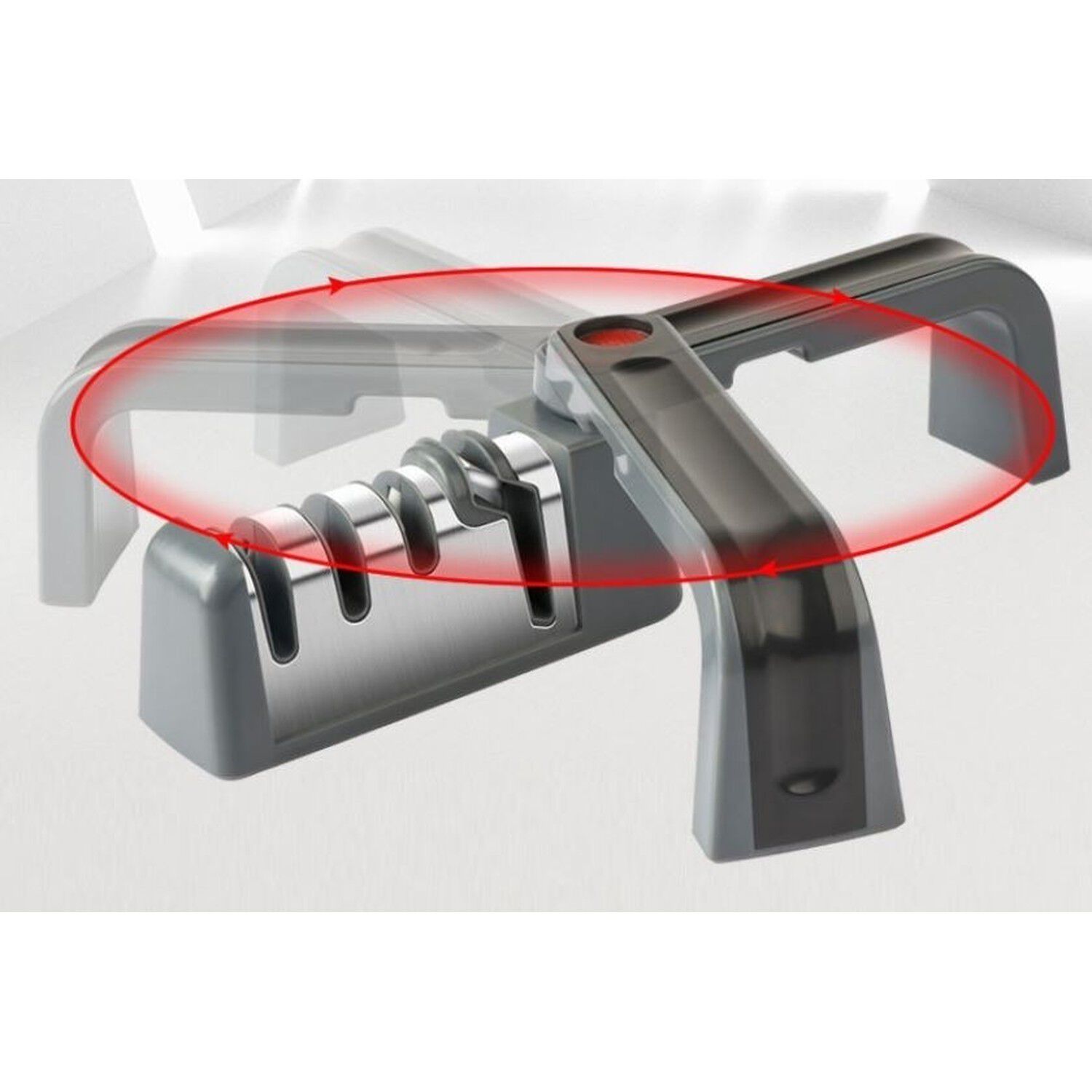 Afilador Manual De Cuchillos 4 Etapas Eficaz Gris image number 2.0