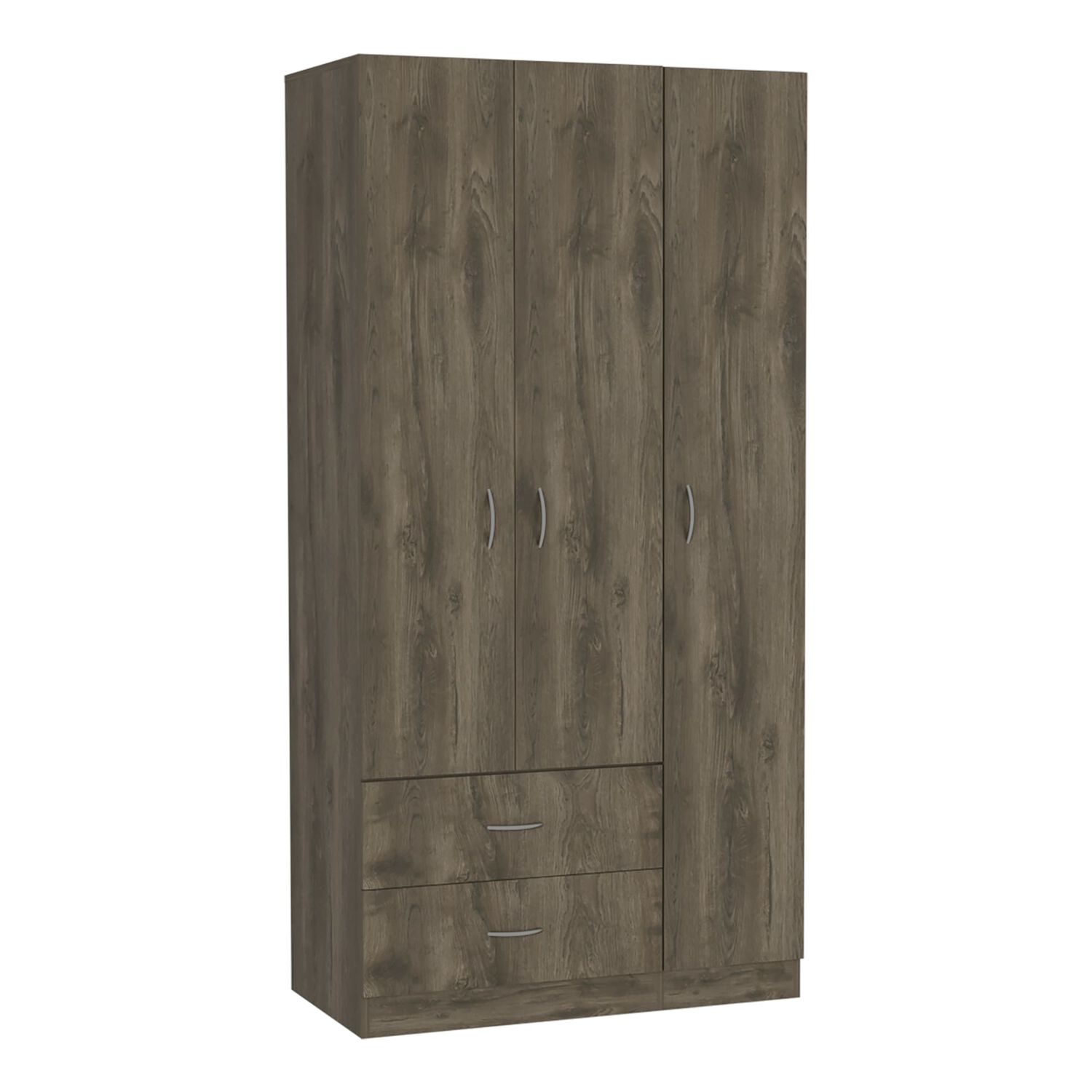 Closet 3 Puertas 2 Cajones Caf&eacute; Oscuro 180x90x47 Cm image number 0.0
