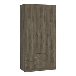 Closet 3 Puertas 2 Cajones Caf&eacute; Oscuro 180x90x47 Cm