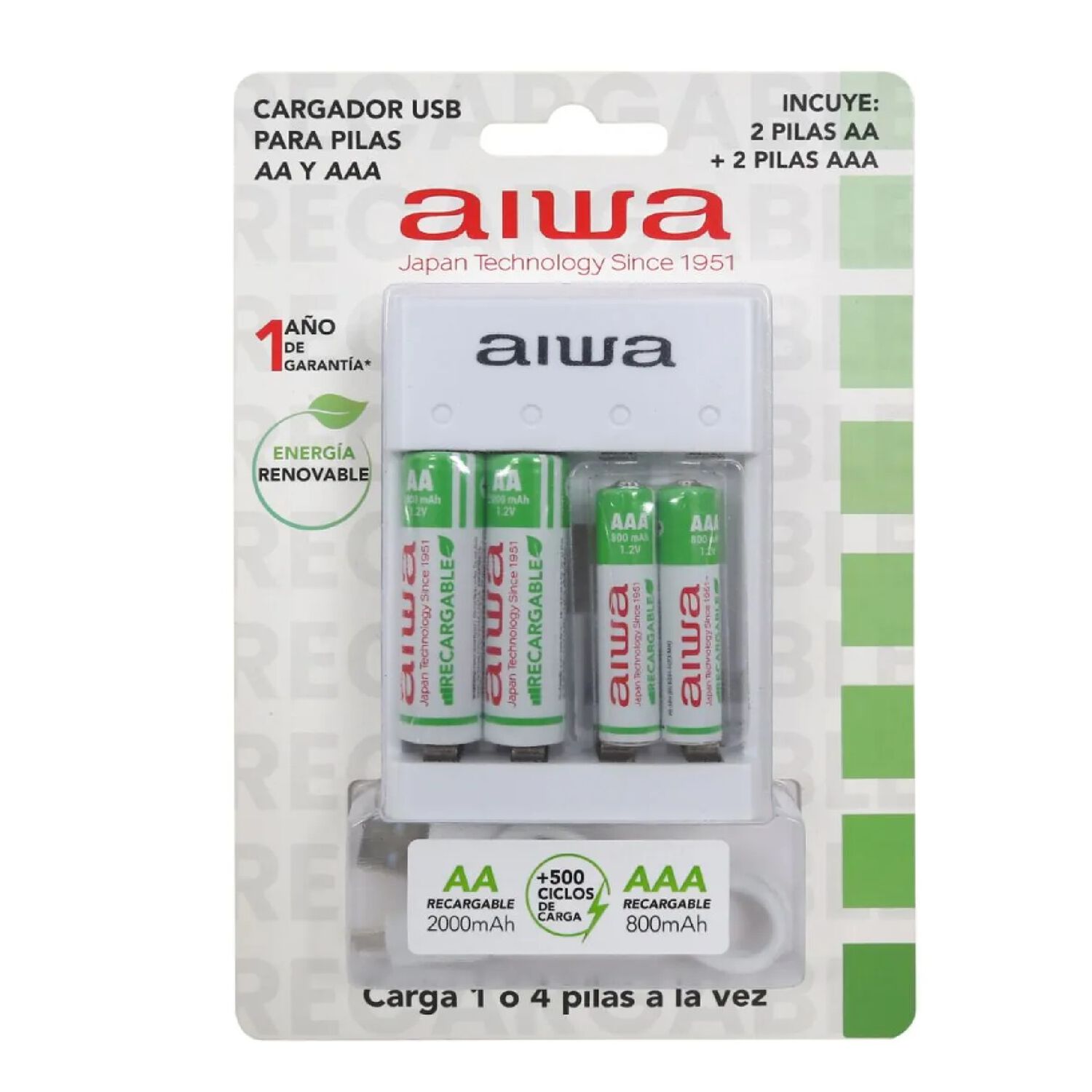 Cargador Aiwa 220v Para 4 Pilas Bc-0905a. image number 2.0