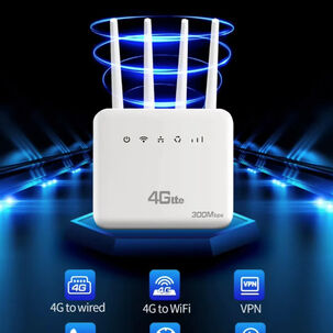 Modem Router 4g Wifi 6 Liberado 300mbps Rj45 4 Antenas Blanco