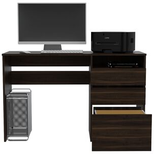 Escritorio 3 Cajones Fm-023o Caf&eacute; Oscuro