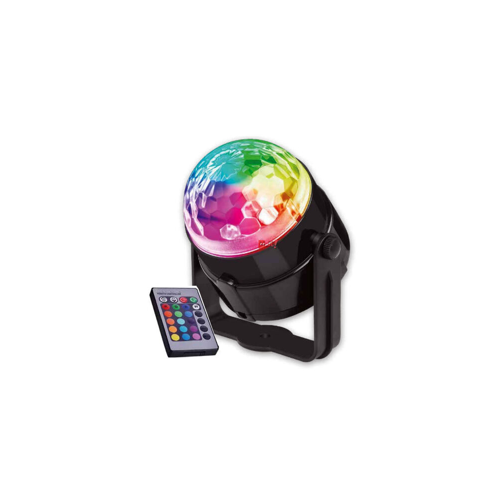 Luz Bola Led Giratoria Fiesta Multicolor Con Control - Ps image number 1.0