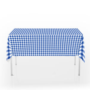 Mantel Vinilo Cuadrille Azul 210x150 Cm Dhogar
