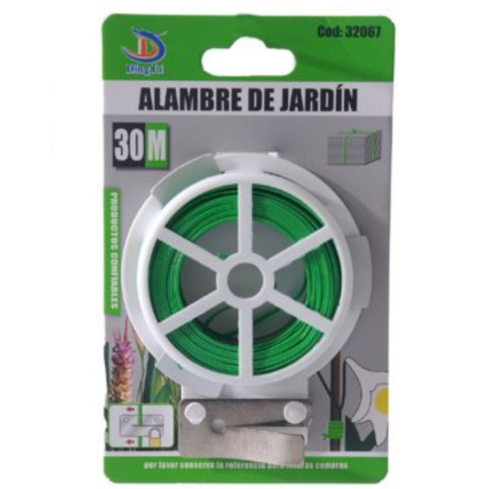 Alambre De Jardin En Bobina 30m Verde Para Sostener Plantas image number 0.0