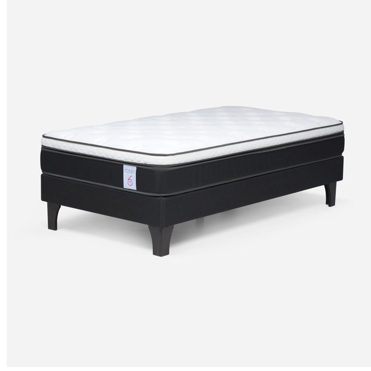 Cama Europea Rosen New Style 6 / 1.5 Plazas / Base Normal + Set De Maderas image number 7.0