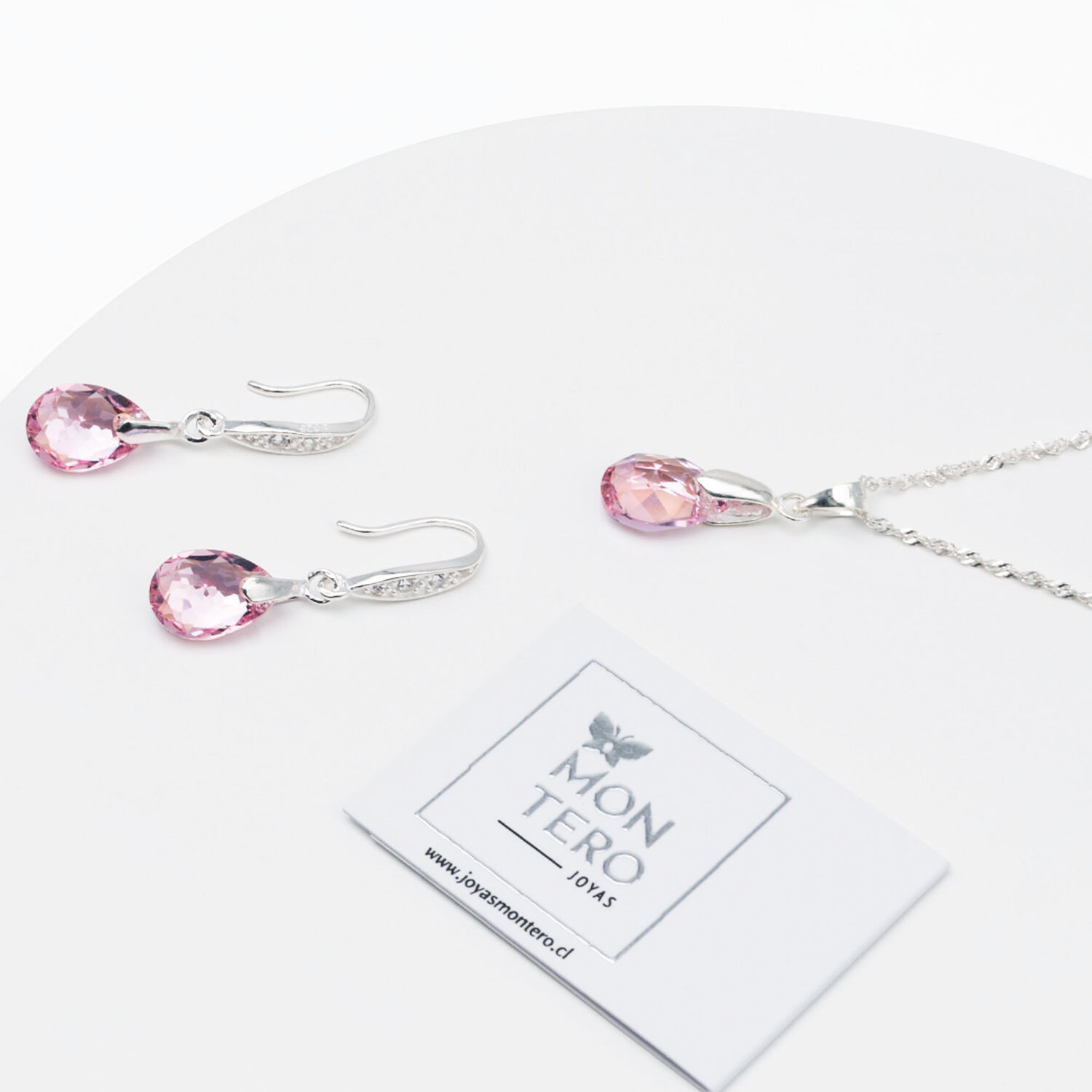 Conjunto Milan Cristales Genuinos Light Rose image number 1.0