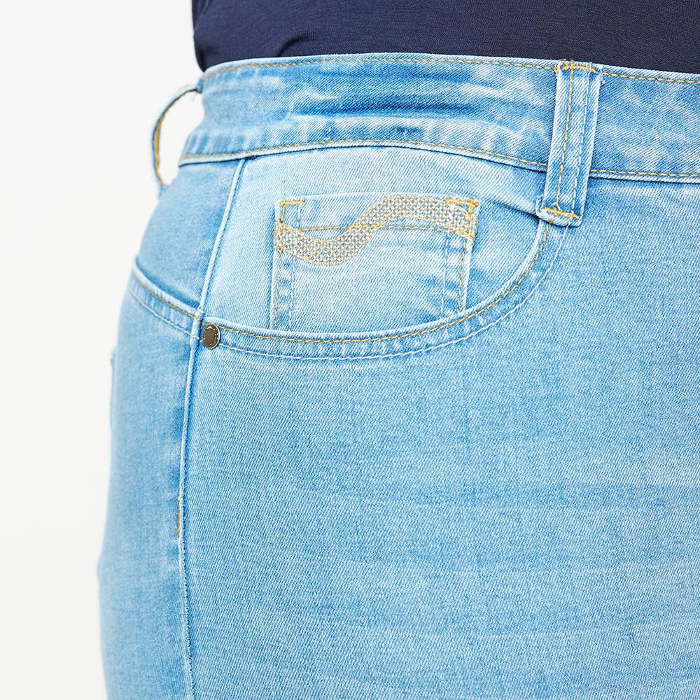 Jeans Talla Grande Tiro Alto Skinny Push Up Mujer Sexy Large image number 5.0