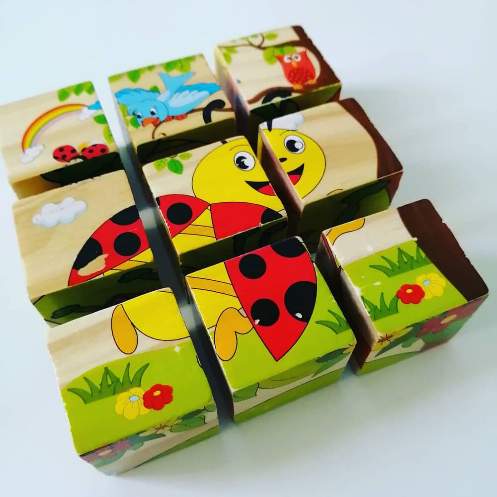Cubos Rompecabezas Puzzles De Madera 6 Juegos En 1 Niños image number 1.0