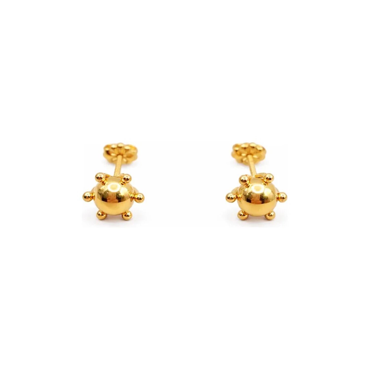 Aros Bolita Pistilo 5mm No2 Oro 18k 1.10gr Regalo Mujer Dorado image number 0.0