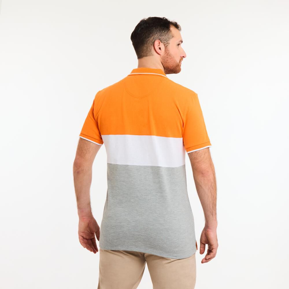 Polera Bloque Color Regular Manga Corta Cuello Piqu&eacute; Hombre Herald image number 3.0