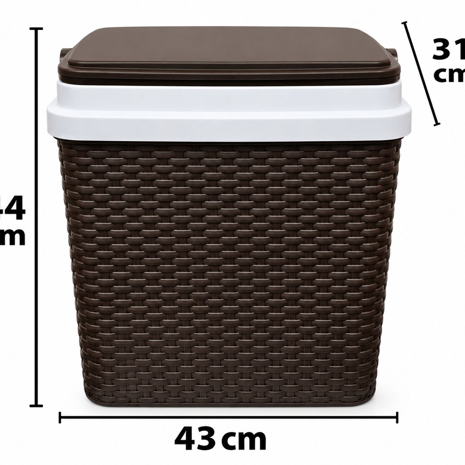 Cooler Nevera Caba Hielera Port&aacute;til 35 Litros Marca Reyplast Tapa Cafe Manilla Blanca image number 5.0