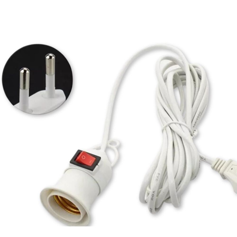 Soquete E27 Con Enchufe Interruptor Cable 5 Metros image number 3.0