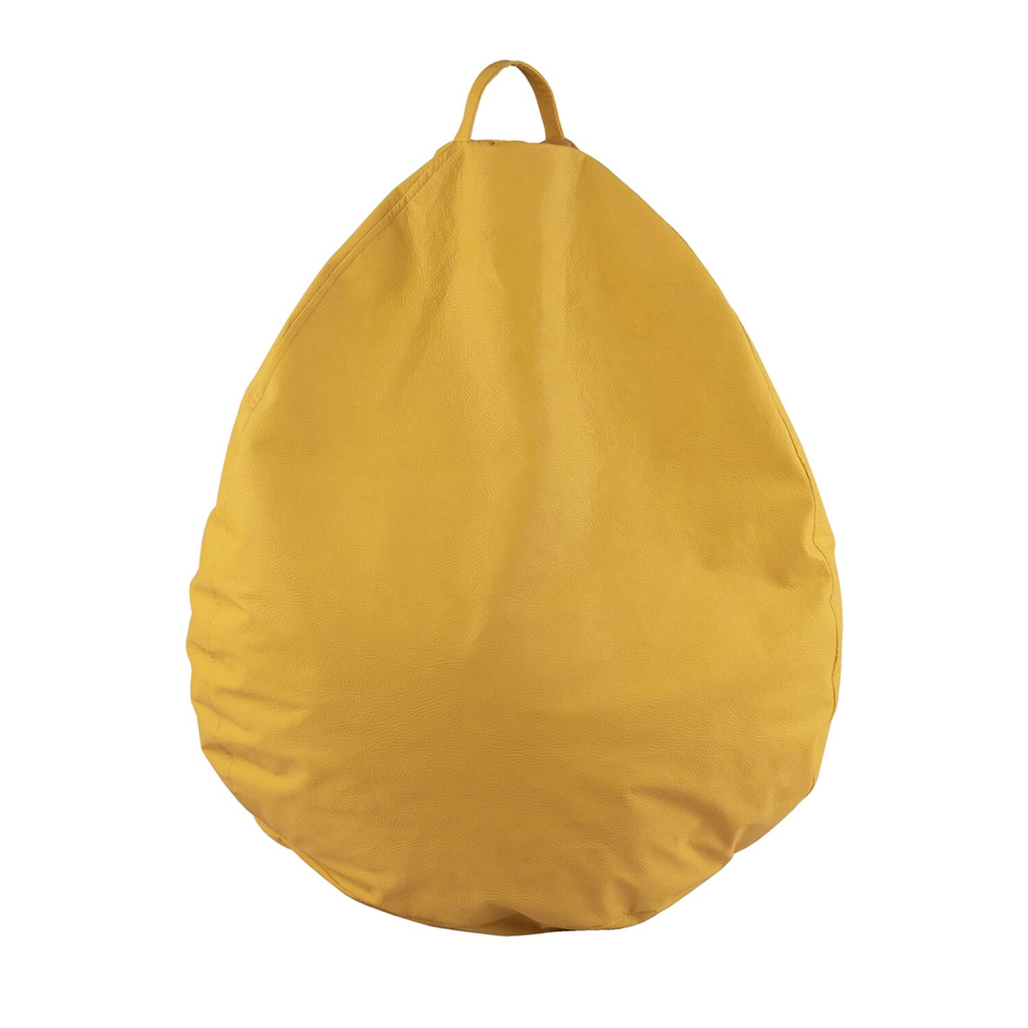 Pouf Pera Infantil Amarilla Eco Cuero 50x50x50 Cm M&aacute;xima Design image number 0.0