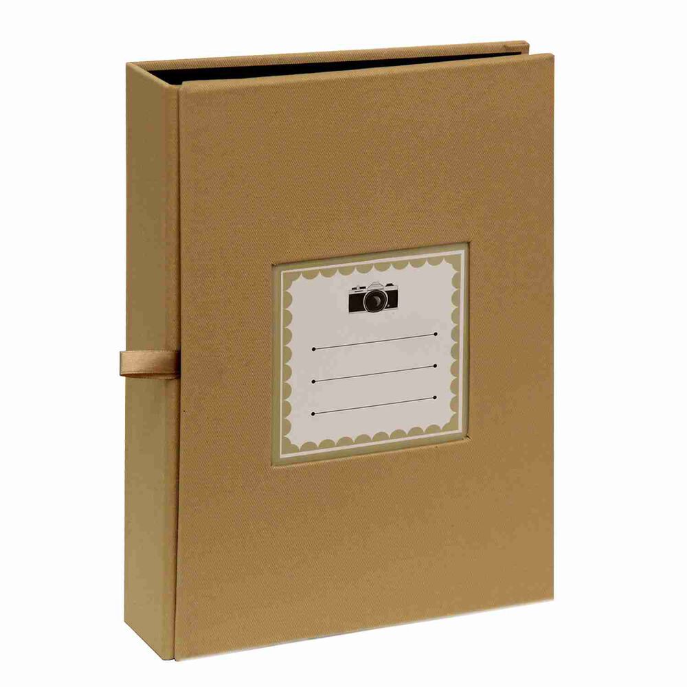 Album Hojas Negras Con Tapa De Tela Beige Para Ensobrar 15x21 Cm / 100f Vgo image number 0.0