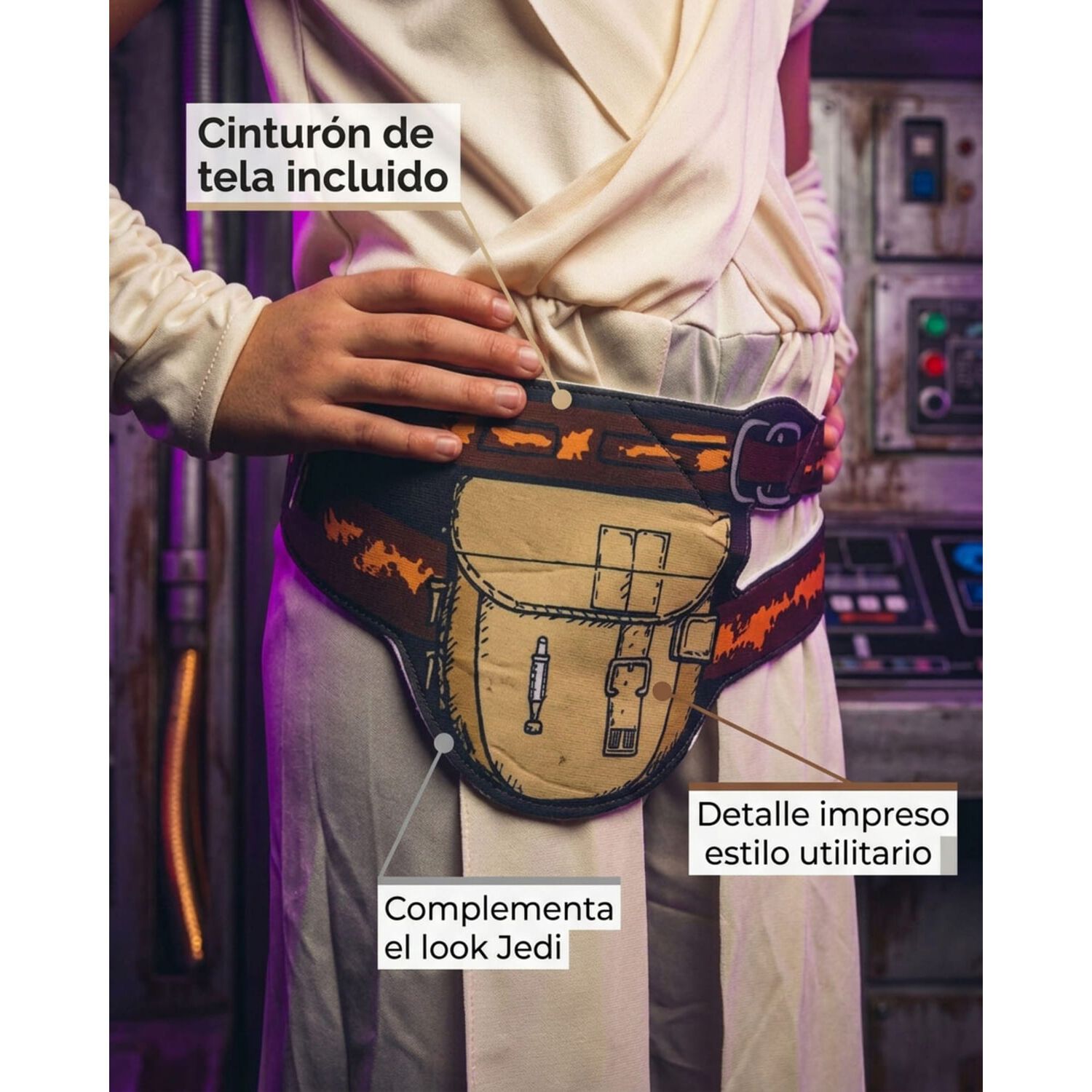 Disfraz Infantil Rey Skywalker Jedi Star Wars image number 7.0