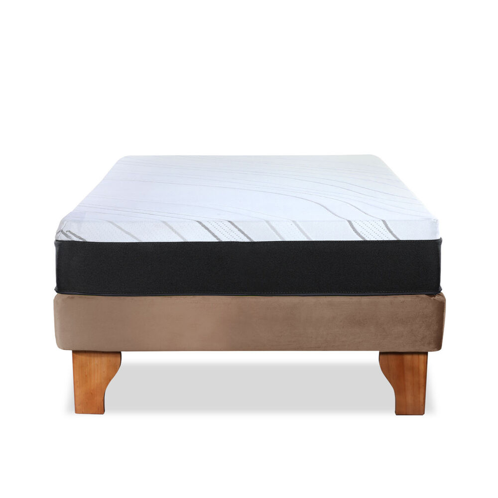 Cama Europea Zen Pro 1,5 Plazas Tela Velvet Beige image number 2.0