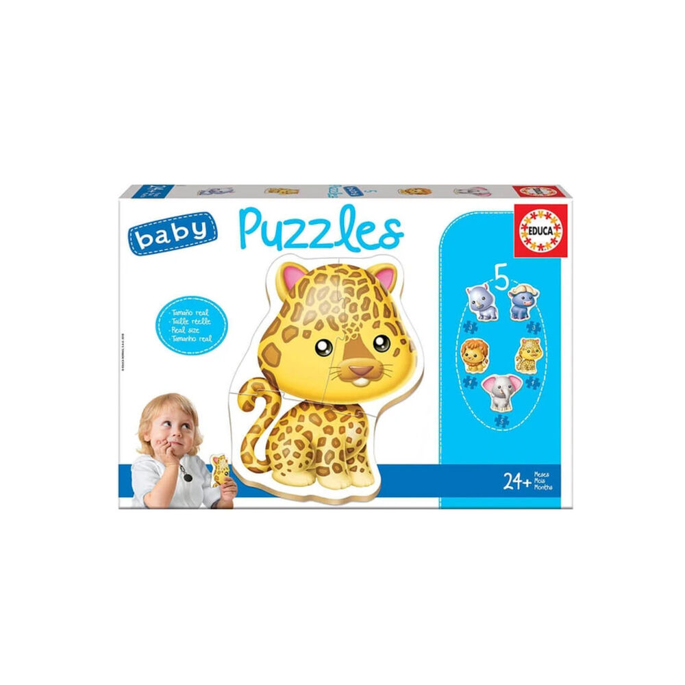 Puzzle Baby 2 A 4 Piezas Animales Salvajes - Ps image number 0.0