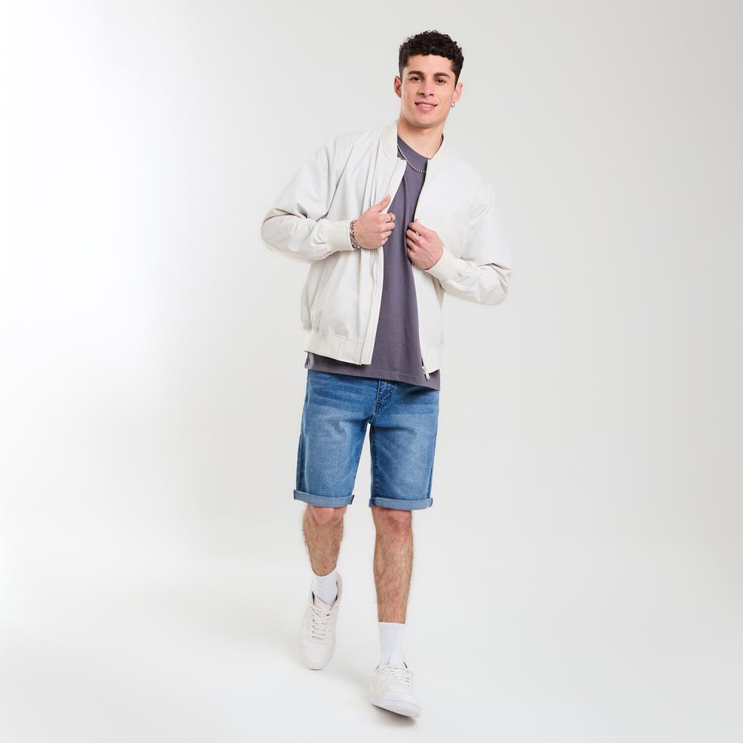 Chaqueta Bomber Slim Cuello Redondo Hombre Skuad image number 1.0