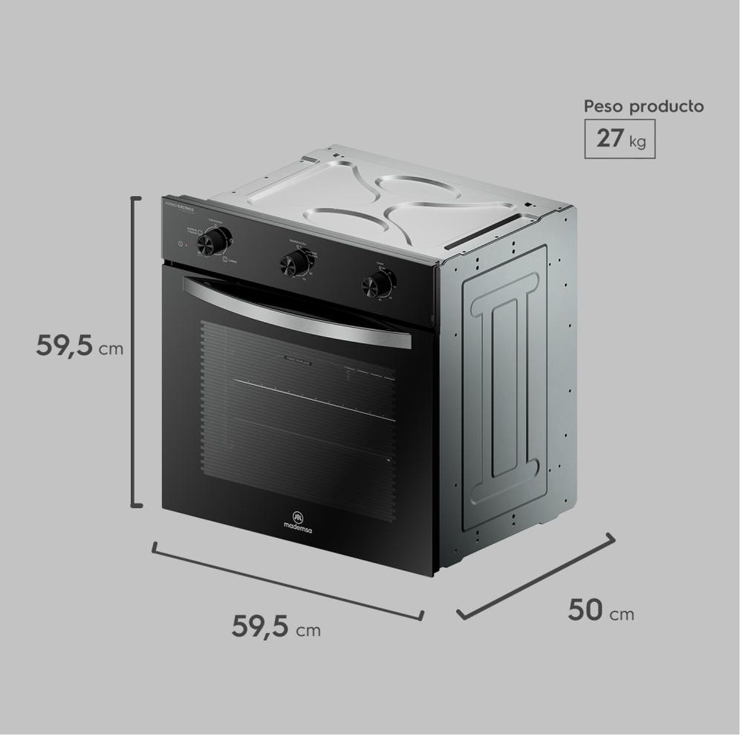 Horno Empotrado Mademsa Om6tb / 52 Litros image number 2.0