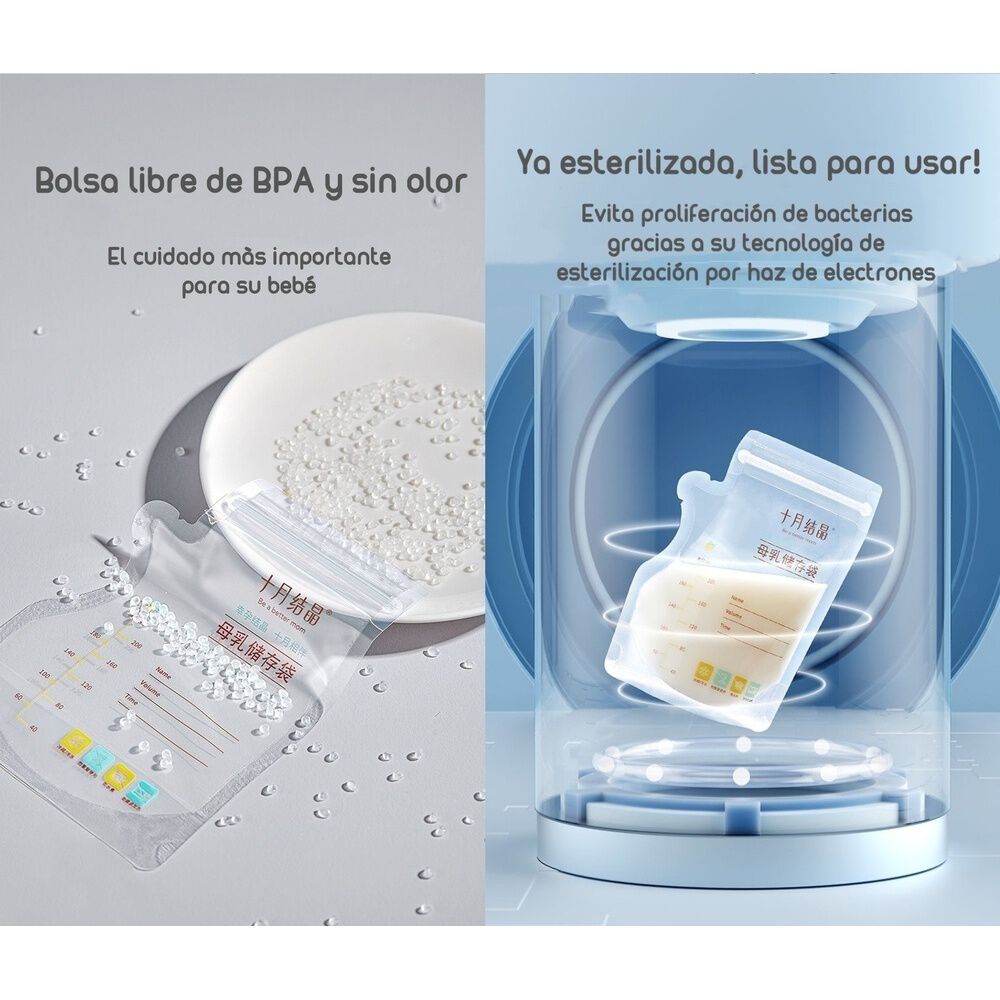 Bolsa Para Leche Maternal 72 Unidades Y 1 Plum&oacute;n Lubabycas image number 3.0
