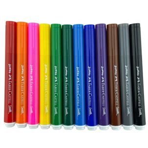 Marcadores Jumbo Lavable 12 Colores Faber Castell