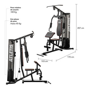 Home Gym Multifuncional Elite Atletis Tf-7080a Negro