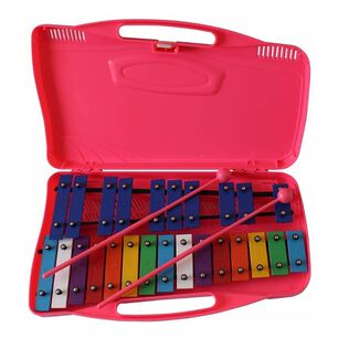 Metal&oacute;fono 25 Tonos Aluminio Rosado All25p+baqueta Adicional