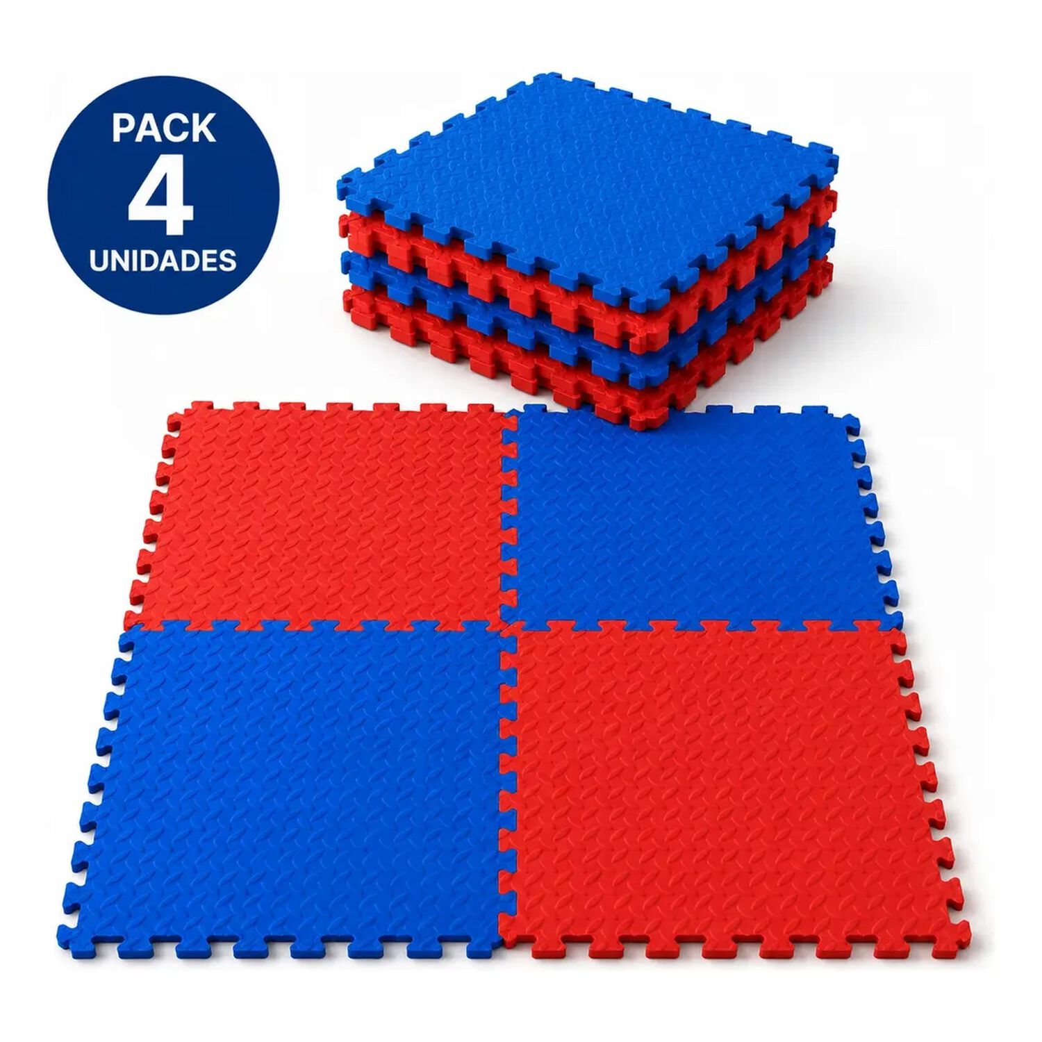 Pack X4 Tatami Piso Goma Eva 50x50x2 Alfombra Ejercicio image number 4.0
