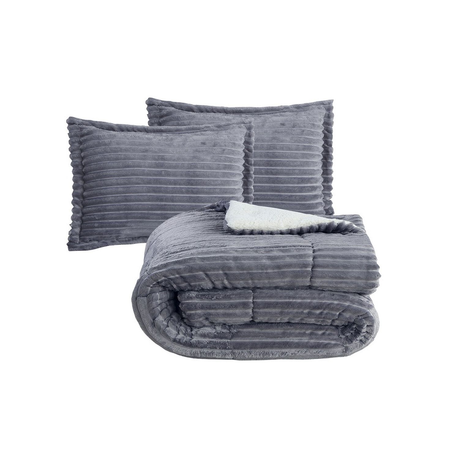 Plumon Andes Stripe Gris 2 Pl image number 1.0