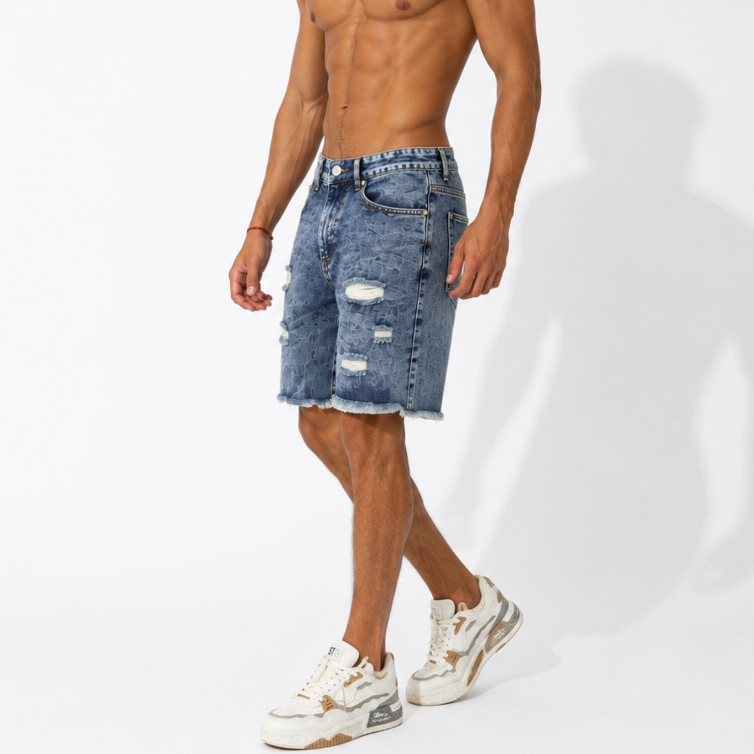 Short Jeans Hombre Super Destroyed image number 1.0