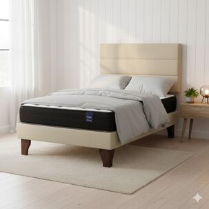 Cama Europea 1 Plaza 190 Respaldo Atacama