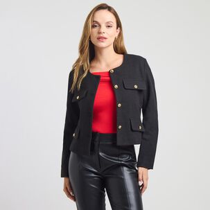 Chaqueta Corta Cuello Redondo Mujer Kimera