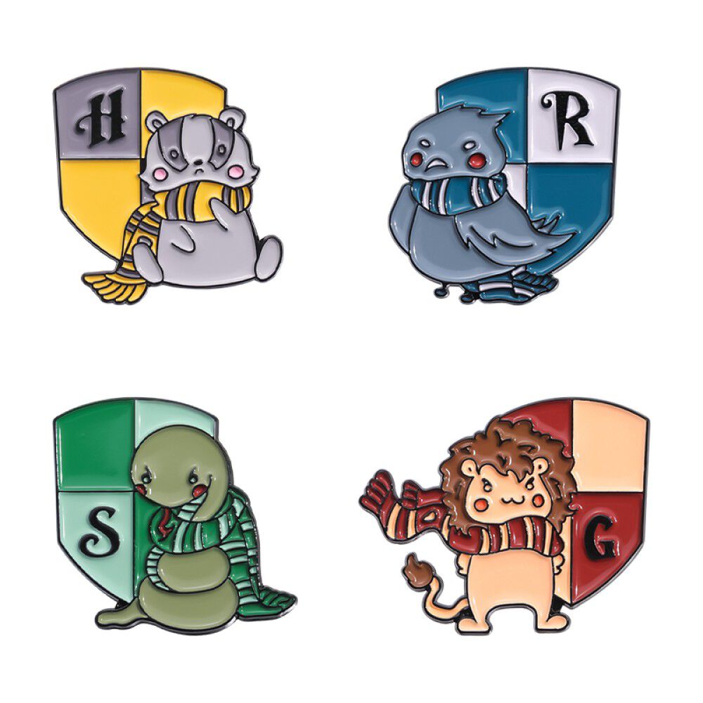 Set De Pines Harry Potter Insignia Animalitos Kawaii image number 0.0