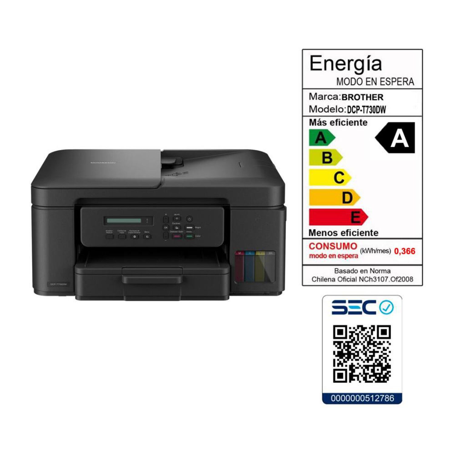 Impresora Multifuncional Brother DCPT730DW image number 9.0