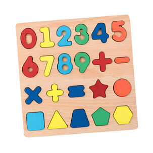 Puzzle Encaje De Madera Letras Abecedario Numeros Didactico