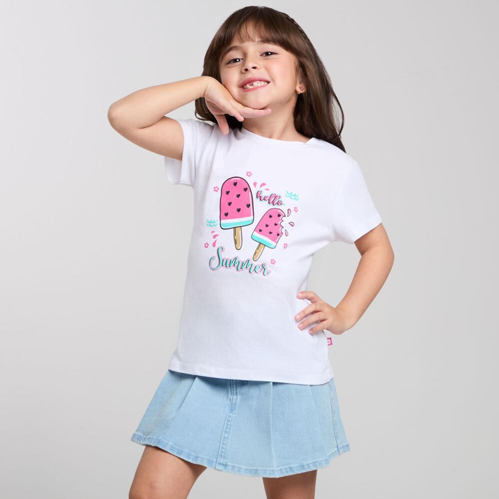 Polera Manga Corta Cuello Redondo Niña Topsis image number 0.0