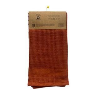 Pa&ntilde;o De Cocina Decoexpress Set 2 Pa&ntilde;os De Cocina Cuadros Terracota / 2 Piezas