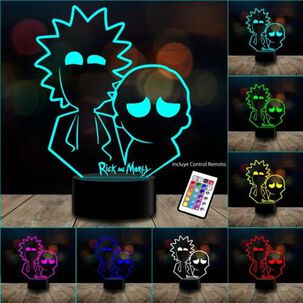 Lampara 3d Rick And Morty Control Remoto 16 Colores