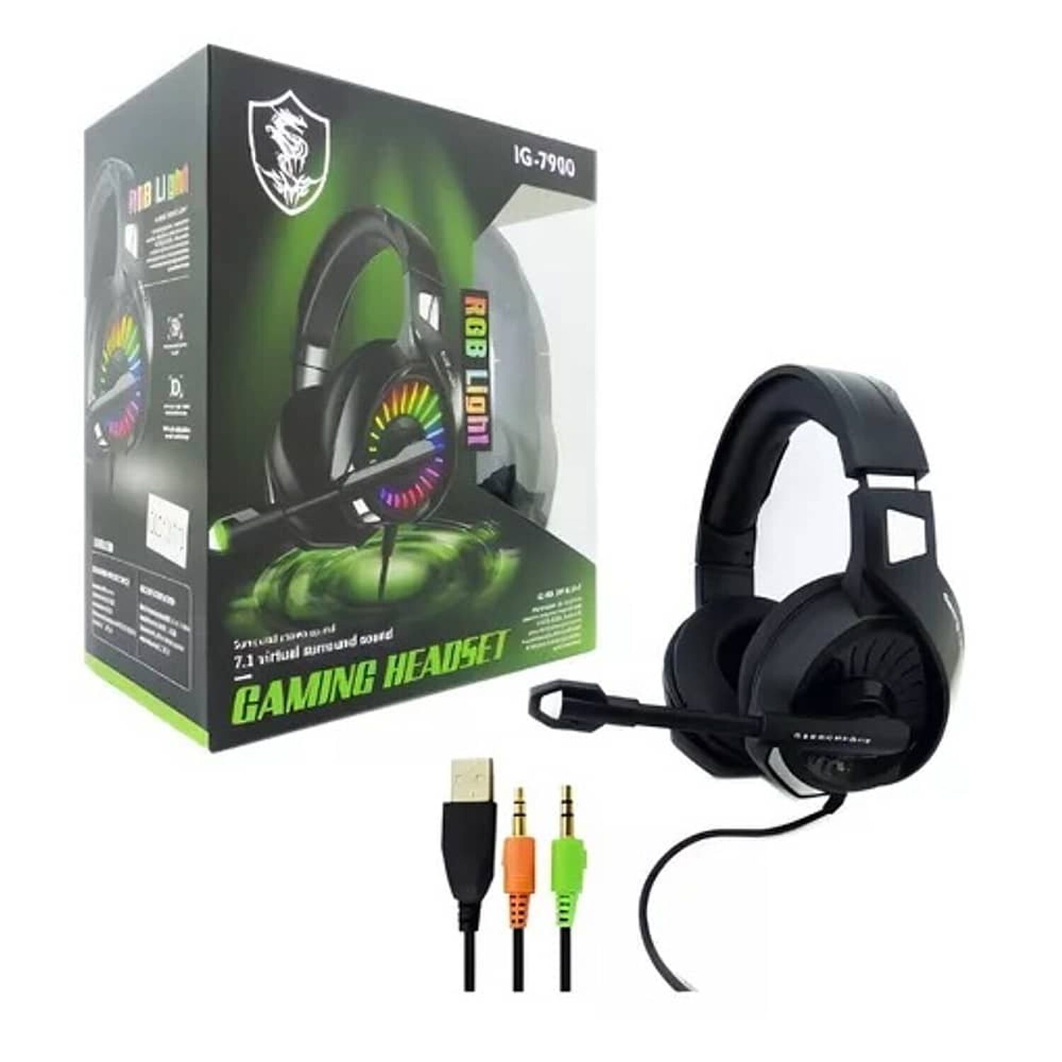 Aud&iacute;fono Pc Gamer Headset Modelo Ig-7900 Rgb Light image number 1.0
