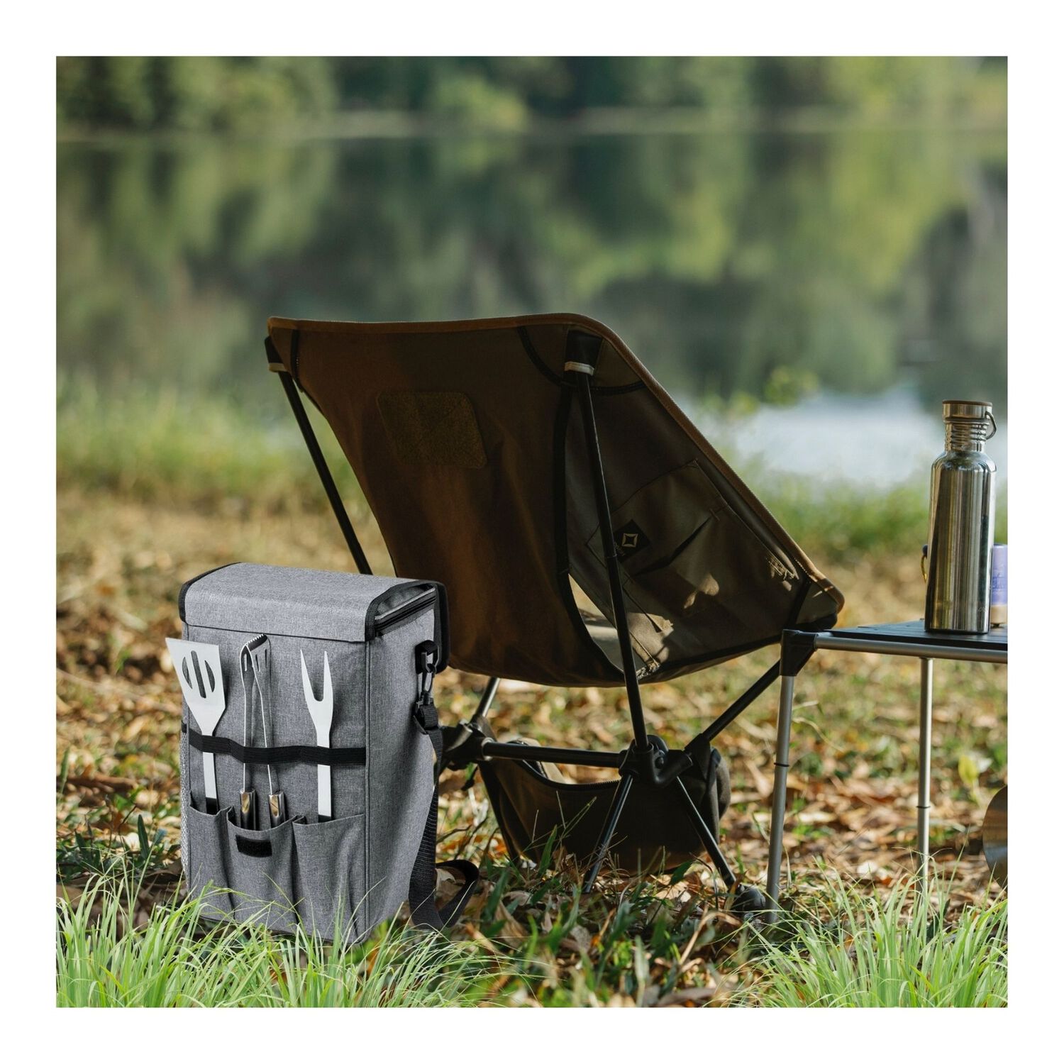 Set Parrillero Bolso Cooler Arcada 25x33x53 Cm image number 4.0