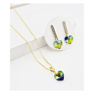 Conjunto Romance Gold Cristales Genuinos Vitral Medium