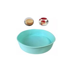 Molde De Silicona Celeste Redondo Para Queque O Torta