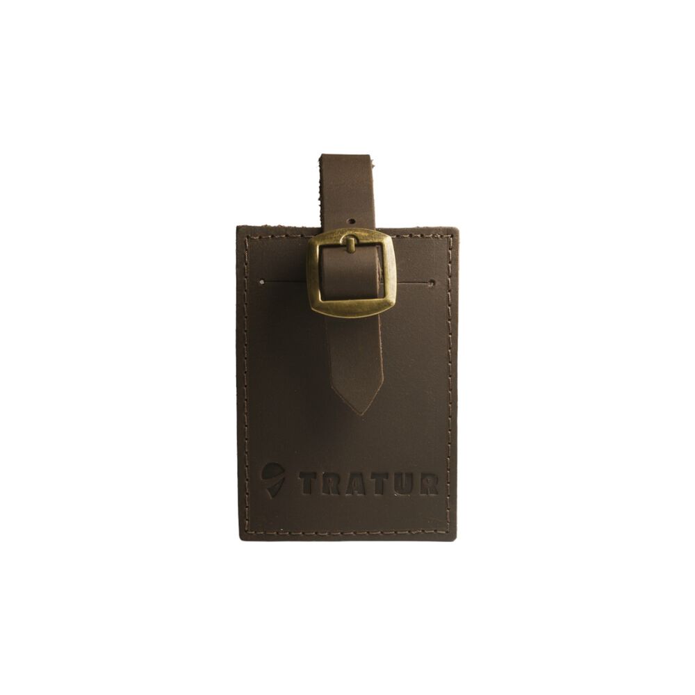 Identificador De Maleta Cuero Cafe image number 1.0