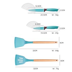 Juego Utensilios 19 Piezas Silicona Antiadherente De Cocina